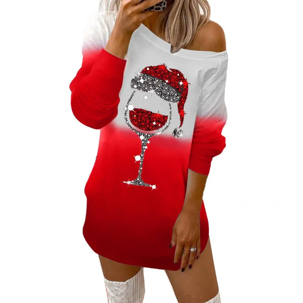 

Fabulous Women Christmas Dress Evening Party Casual Colorful Spring Autumn Loose Dress Vestidos