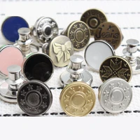 10pcs metal jeans buttons sewing free detachable adjustable buckle waist circumference big change small waist button accessories
