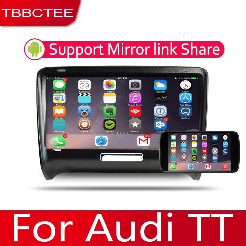Автомобильный мультимедийный Android Автомагнитола 2din для Audi TT 2006 ~ 2014 Bluetooth WiFi Mirror link