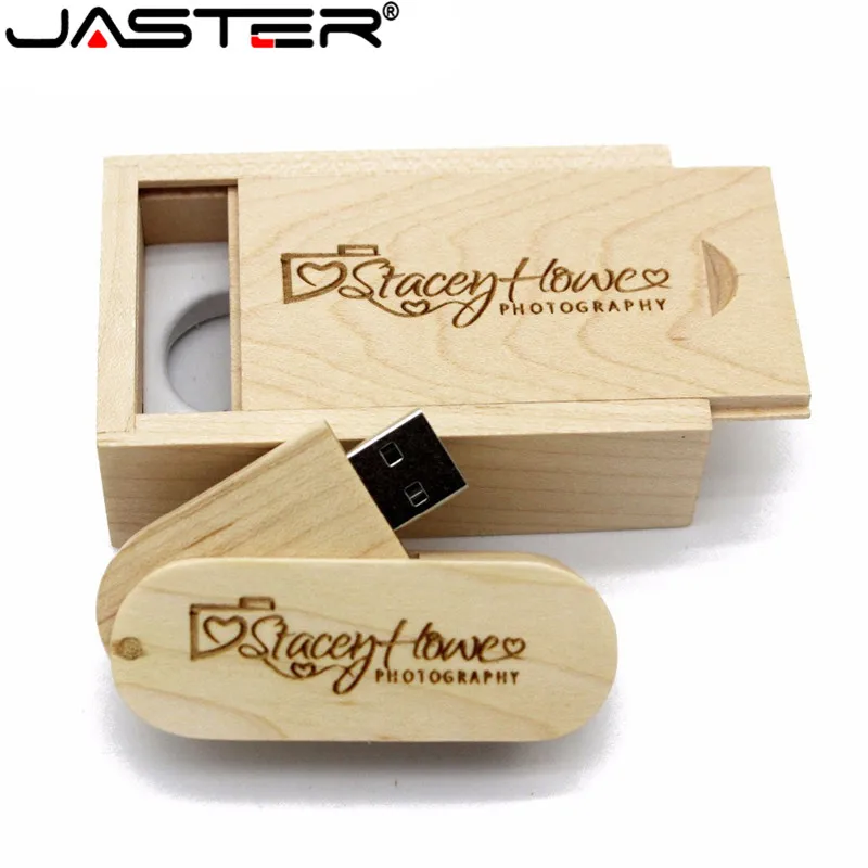 Usb-флеш-накопитель JASTER деревянный вращающийся с логотипом на заказ 8-32 Гб |
