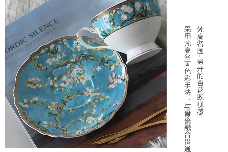 

European Luxury Coffee Cup And Saucer Bone China Tea Cup Gift Box Vintage Eco Friendly Tazas Cafe Kitchen Dining Bar EB50BD