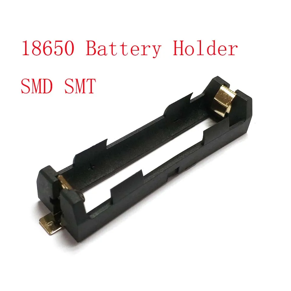 1X18650 батарея держатель SMD SMT коробка с бронзовые значки излучающие батареи