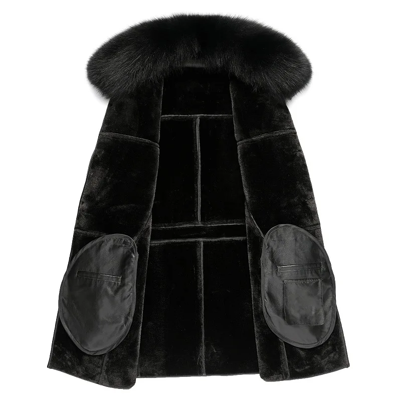 Мужская куртка из овечьей кожи 2021 пальто парка мужская одежда натурального меха