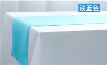 Color 1 Винтажные разноцветные белые рождественские белые синие атласные вечерние свадебные украшения Скатерть, дорожка - Цвет: Color 1