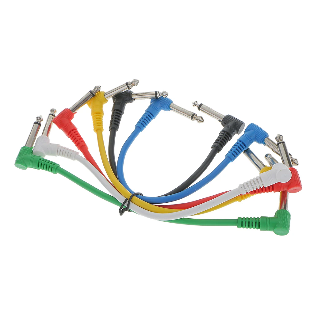 6 шт. гитарный эффект педаль патч кабель для электрической гитары Бас