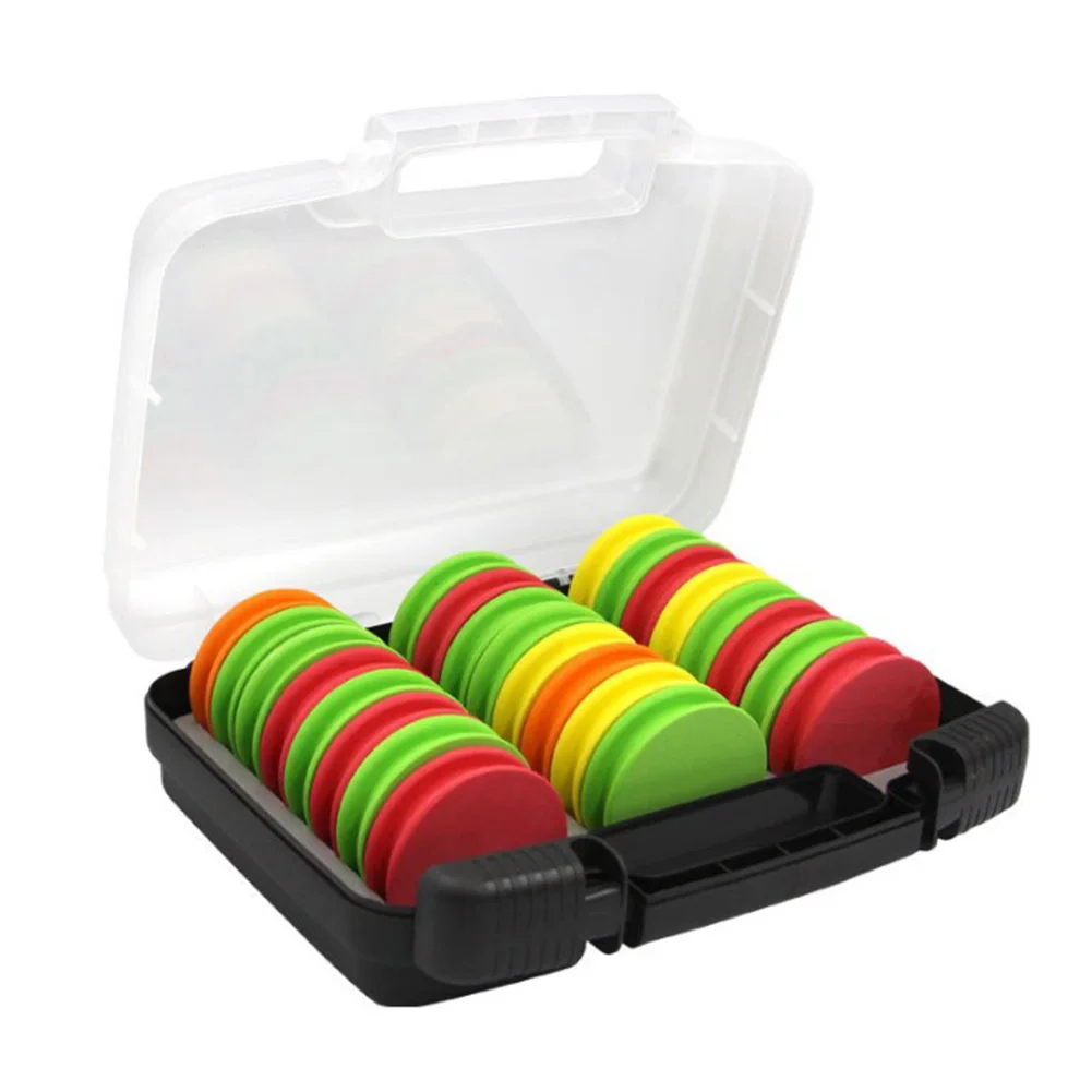 

24 Set Fishing Line Winder With Coils Portable Sea Fish Equipment W/Plastic Box Useful Lightweight Organizers