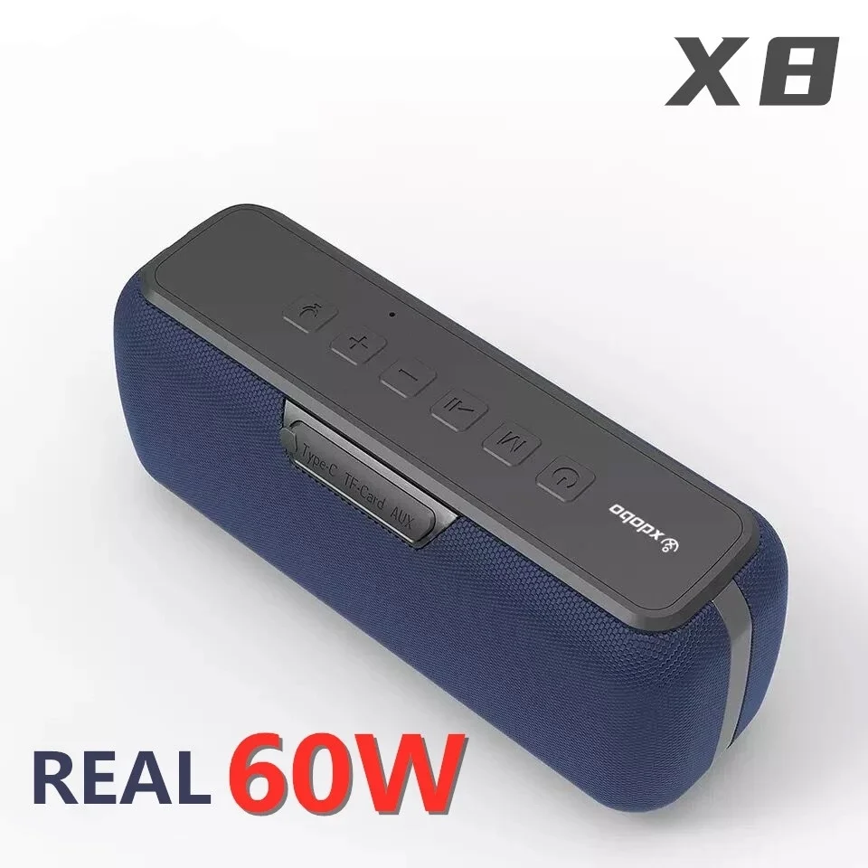 

100%-Bluetooth-динамик высокой мощности, Беспроводная колонка 60 Вт, водонепроницаемая, сабвуфер DSP, музыкальный центр и голосовой помощник,