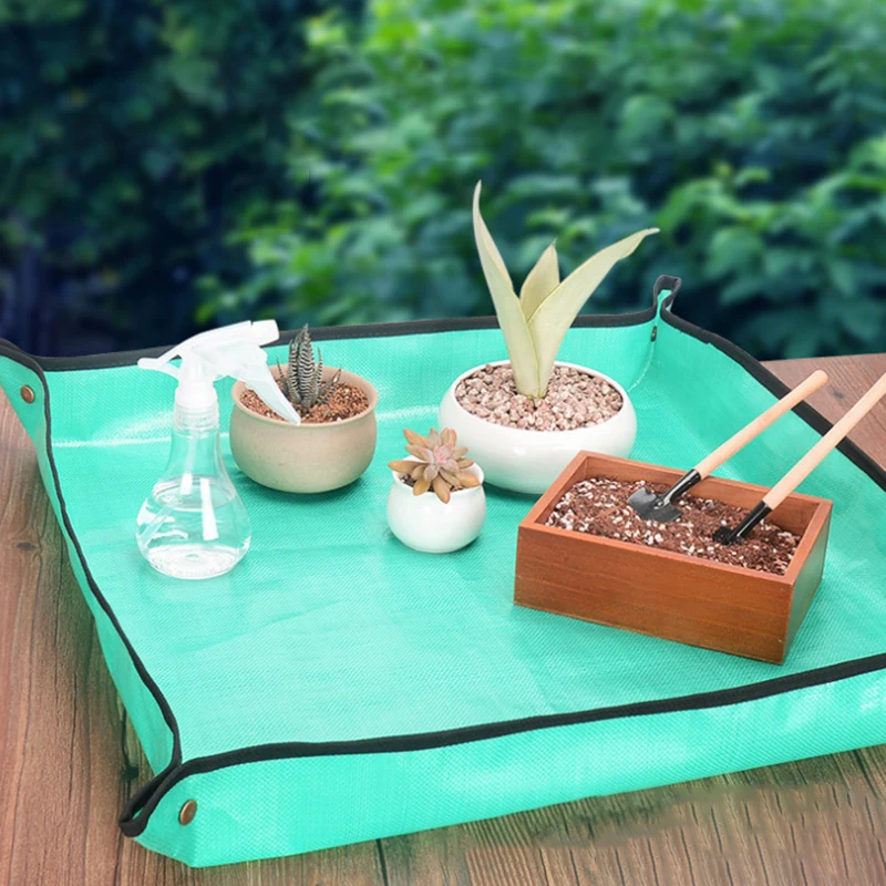 2021 Planting Mat PVC Gardening Potting Foldable Pad Waterproof Flower Pot Transplanting Mats | Дом и сад