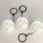 Брелок для ключей, портативный 3d-брелок с лусветильник и планетой, украшение для ночной лампы, двухсторонний стеклянный шар, креативные подарки