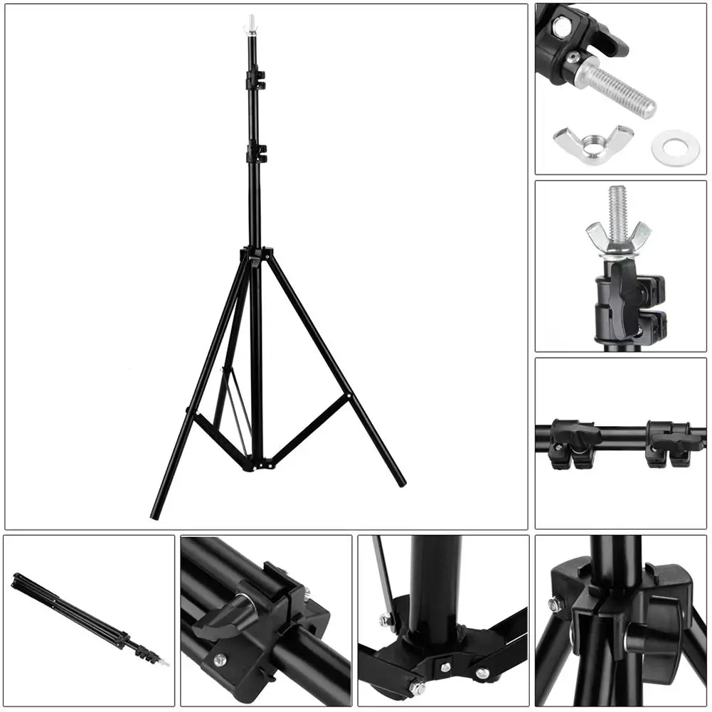 

Kshioe 135W Umbrellas Soft Light Box with Background Stand Muslim Cloth Set Photography Softbox Lighting Kits