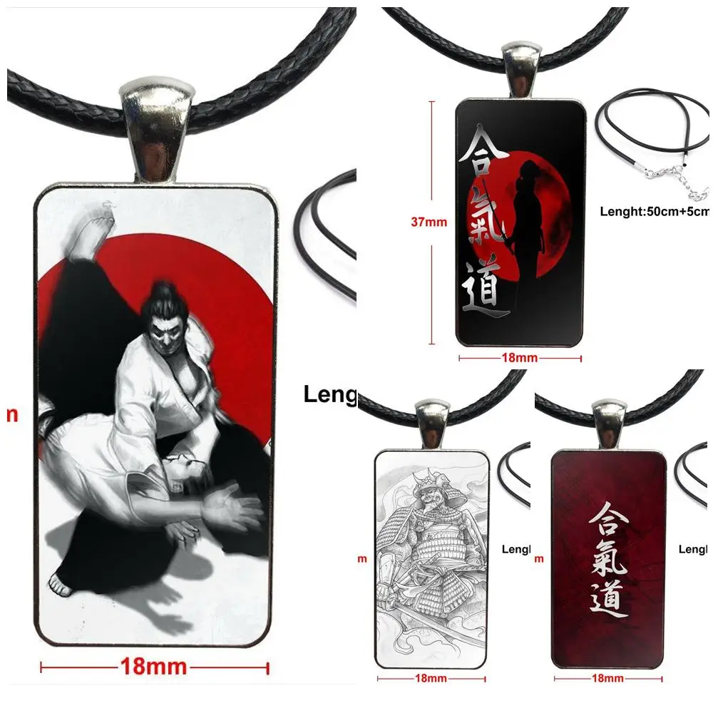 

Японский Aikido Judo стеклянный кулон ожерелье ручной работы половина кулон фотография для девушек оптовая продажа