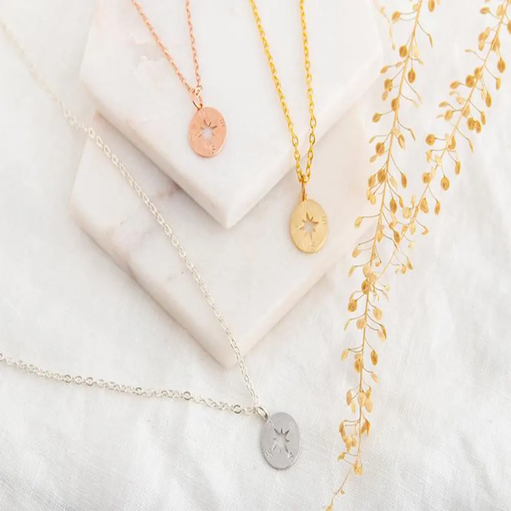 FYW вдохновляющее пользовательское ожерелье &quotкоординаты&quot Нержавеющая сталь