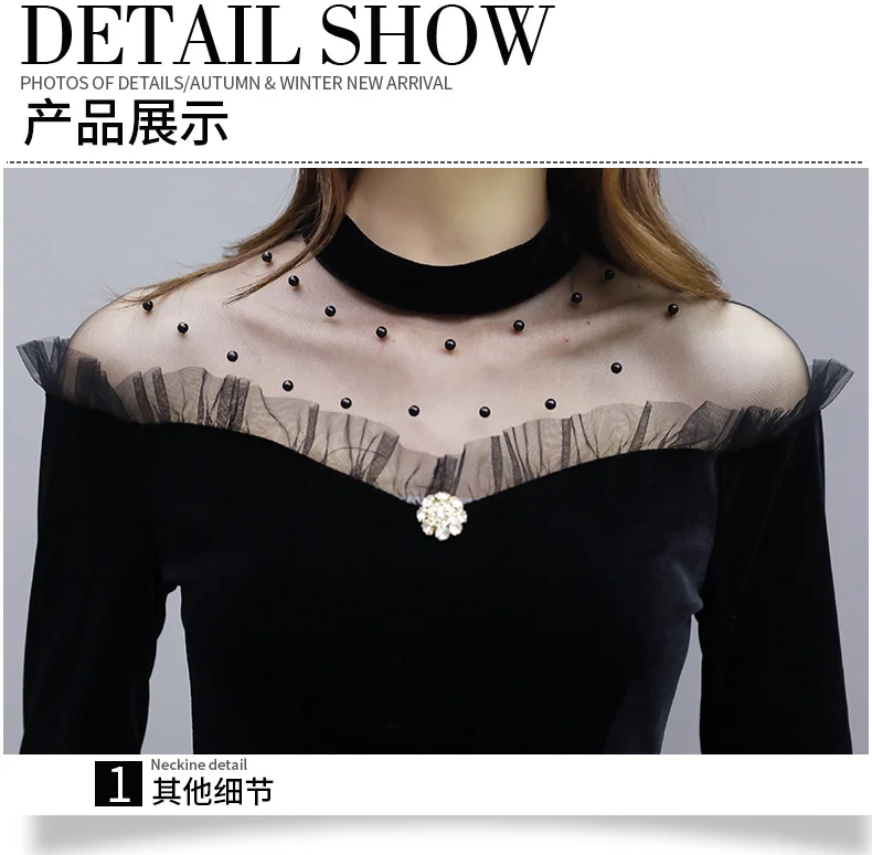 Золотое бархатное платье для женщин лоскутное кружевное осенние женские Платья