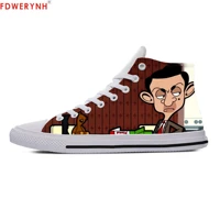 womens customized casual canvas shoes cute pop high quality for mr bean high top shoes women breathable custom shoes