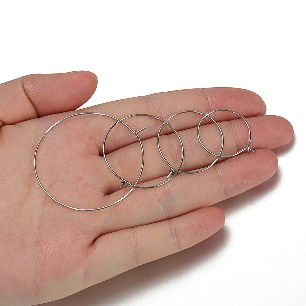 Популярные серьги кольца из нержавеющей стали 100 шт. 20/25/30 мм популярные для