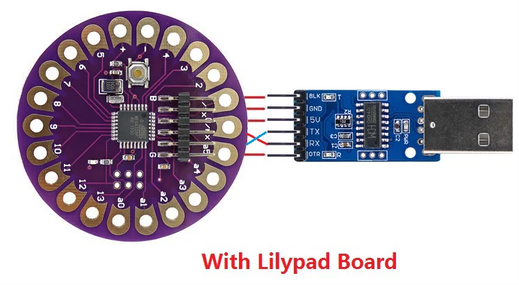 Lilypad ATmega328P носимая макетная плата+ CH340G USB к ttl программатор модуль для Arduino