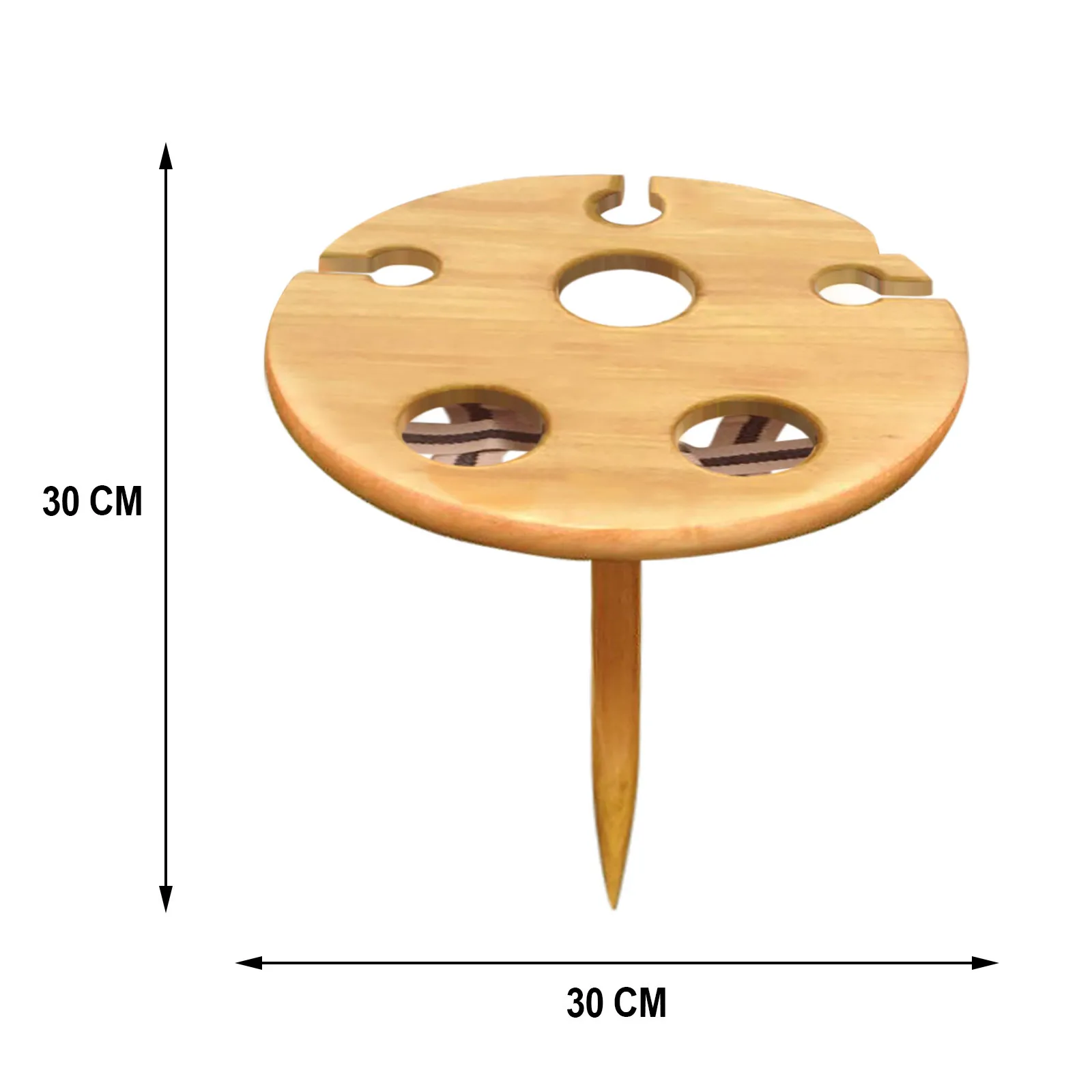 

Collapsible Wooden Wine Table Round Desktop Portable Picnic Table Wine Racks For Outdoor Picnic Camping Party Wine Holders #40