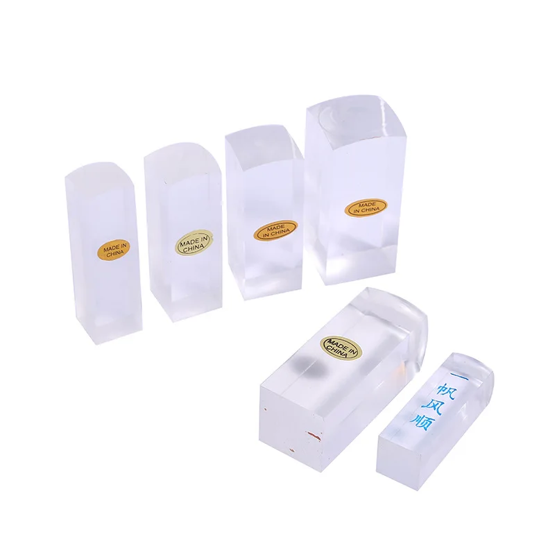 5pcs Transparent white crystal square size 60MM height full range of laser engraved seal materials wholesale | Дом и сад