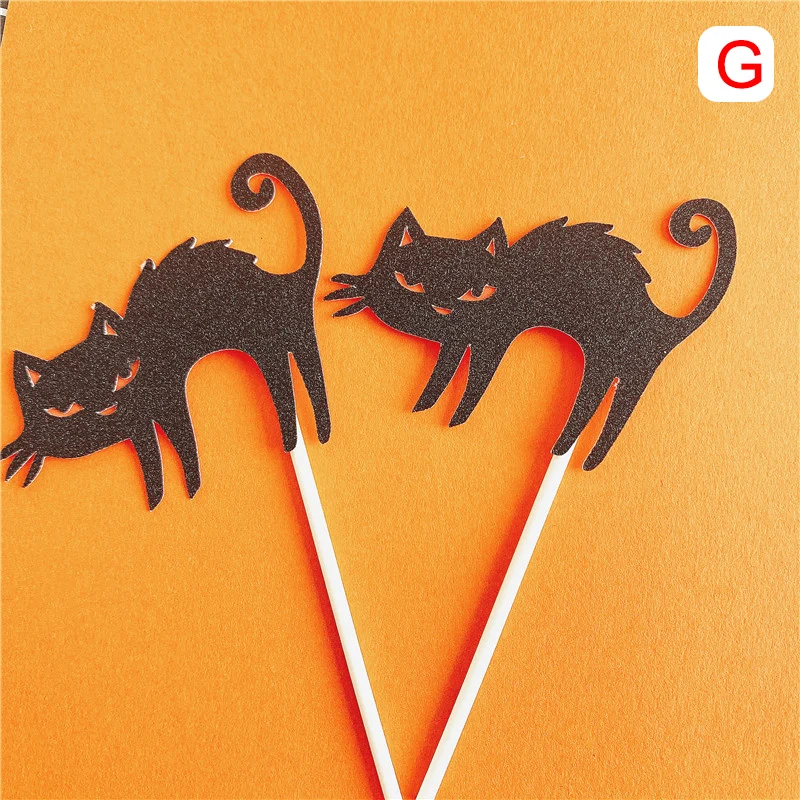 Хэллоуин кекс украшения карточки-топперы Тыква выбирает паук замок ведьмы для