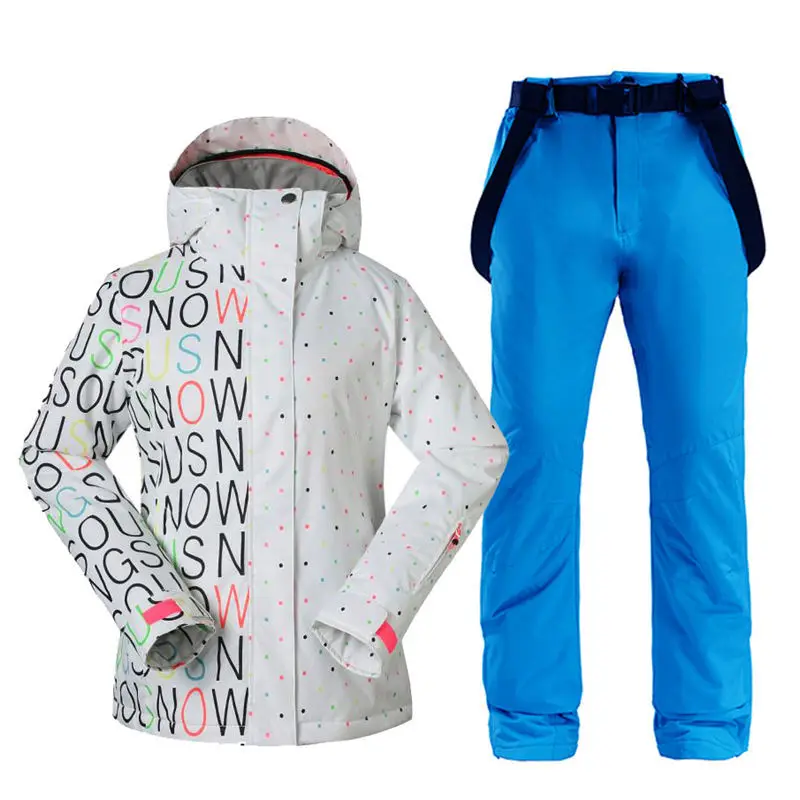 Белый женский зимний костюм спортивная одежда для улицы зимняя сноуборда