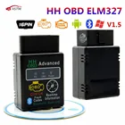 Автомобильный диагностический сканер высокого качества V2.1 OBD2 HH OBD ELM327 работает Android Torque Bluetooth ELM327 новый интерфейс OBD ELM 327