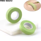 Клейкая лента для наращивания ресниц, дышащая удобная, чувствительная, из нетканого материала, с отверстиями, зеленая, 9 м