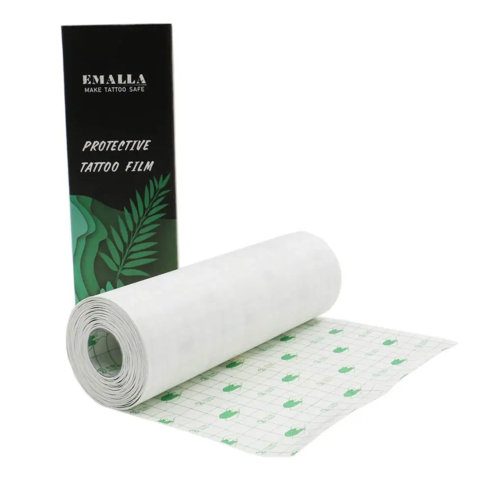 

Тату-бандаж рулон-EMALLA 6 "x 10 Yard тату пленка AfterCare Защитная водонепроницаемая, тату Aftercare продукт для первоначального лечения