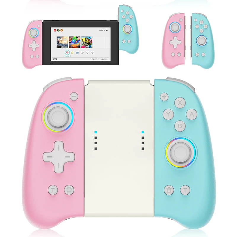 

Джойстик Switch Joy-Con, беспроводной геймпад с пробуждением и Цветной подсветкой, игровая ручка для аксессуаров Nintendo Switch