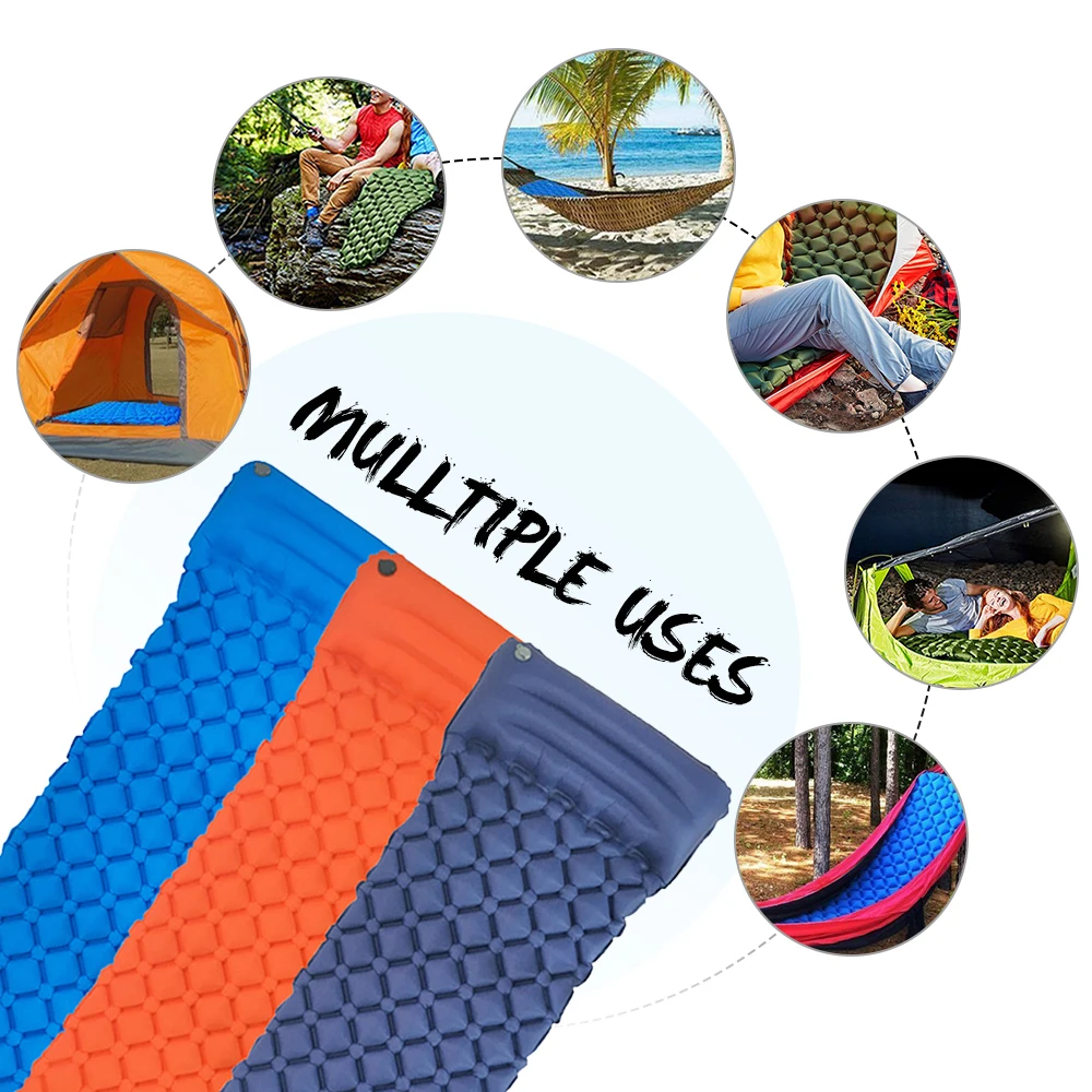 Новый Открытый походный Коврик Надувной влагостойкий спальный коврик с