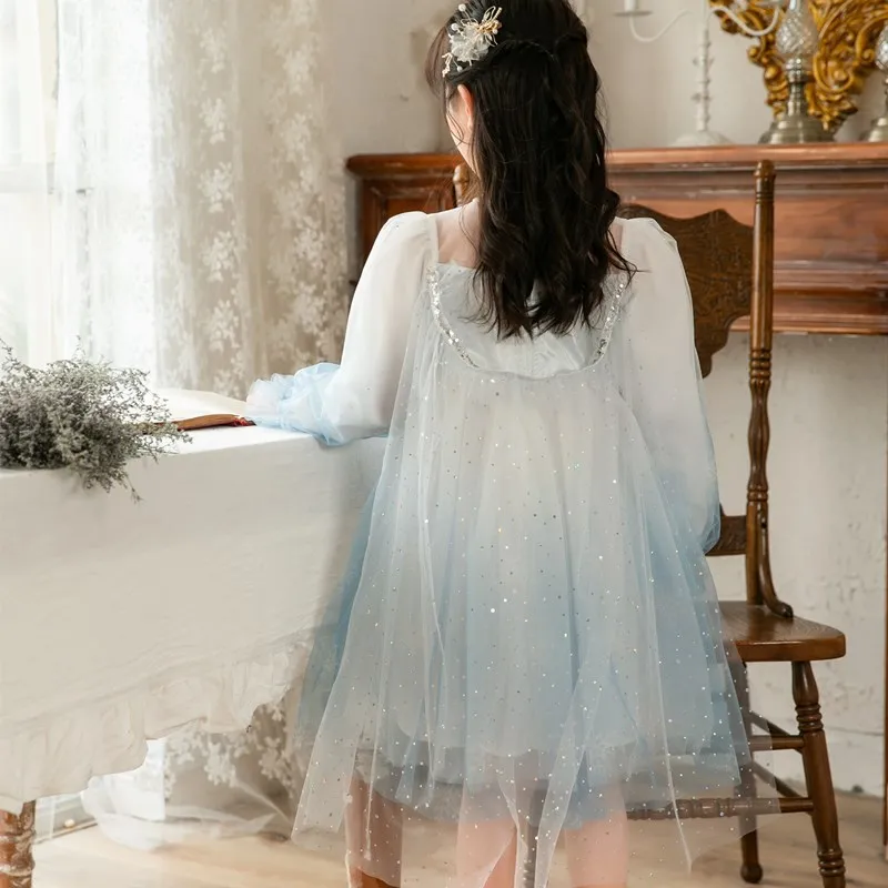 

Baby Girl Christening Gown Infant Girls Princess Bling Long Sleeve Baptism Dress Toddler Baby Clothing