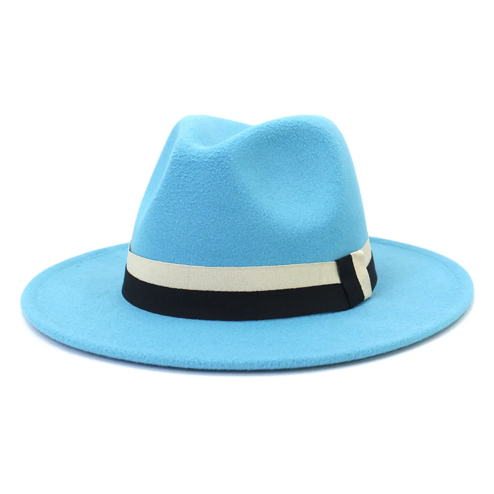 

fedoras black band jazz hats for women and men summer men cap pink with green ribbon belt hat wool bowler hat church hat