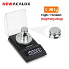 Электронные весы NEWACALOX 50 г100 г200 г * 0,001 г, компактные карманные, цифровые весы для баланса ювелирные изделия из золота, стерлингового серебра г, 0,001 г, USB