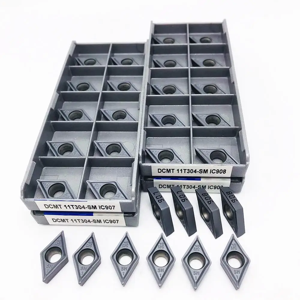 

Твердосплавная вставка DCMT11T304 SM IC907 DCMT11T304 SM IC908 инструмент для внутренней обточки DCMT 11T304 токарные станки с ЧПУ