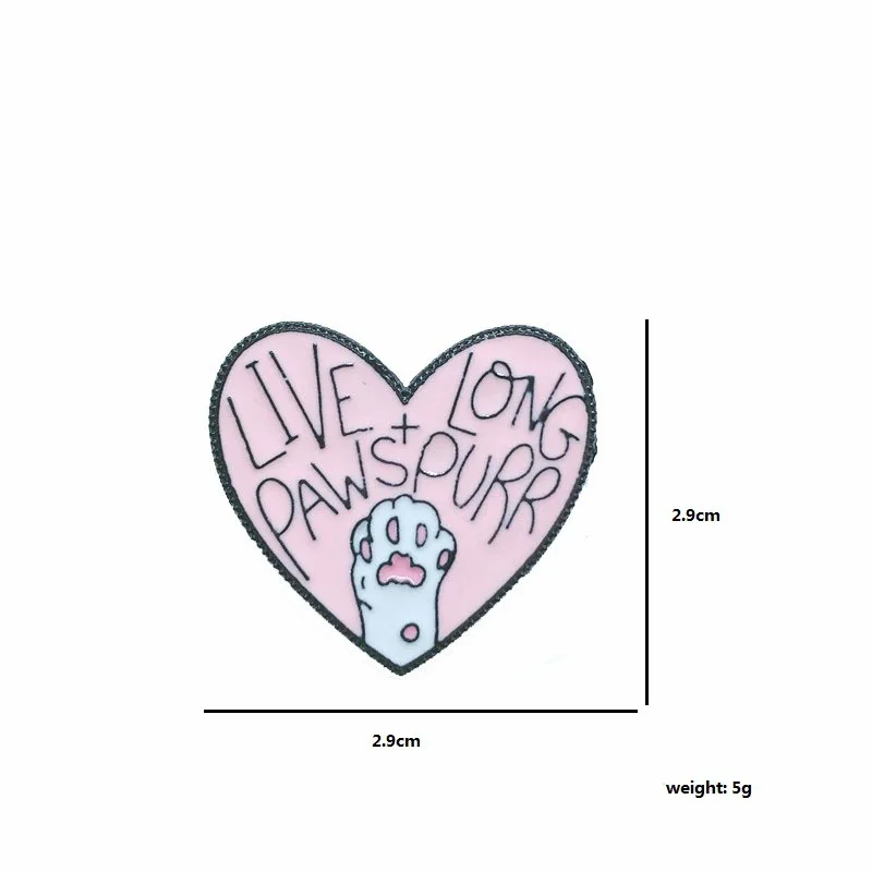 Значки с героями мультфильмов милые розовые Броши в виде когтя кошки форме