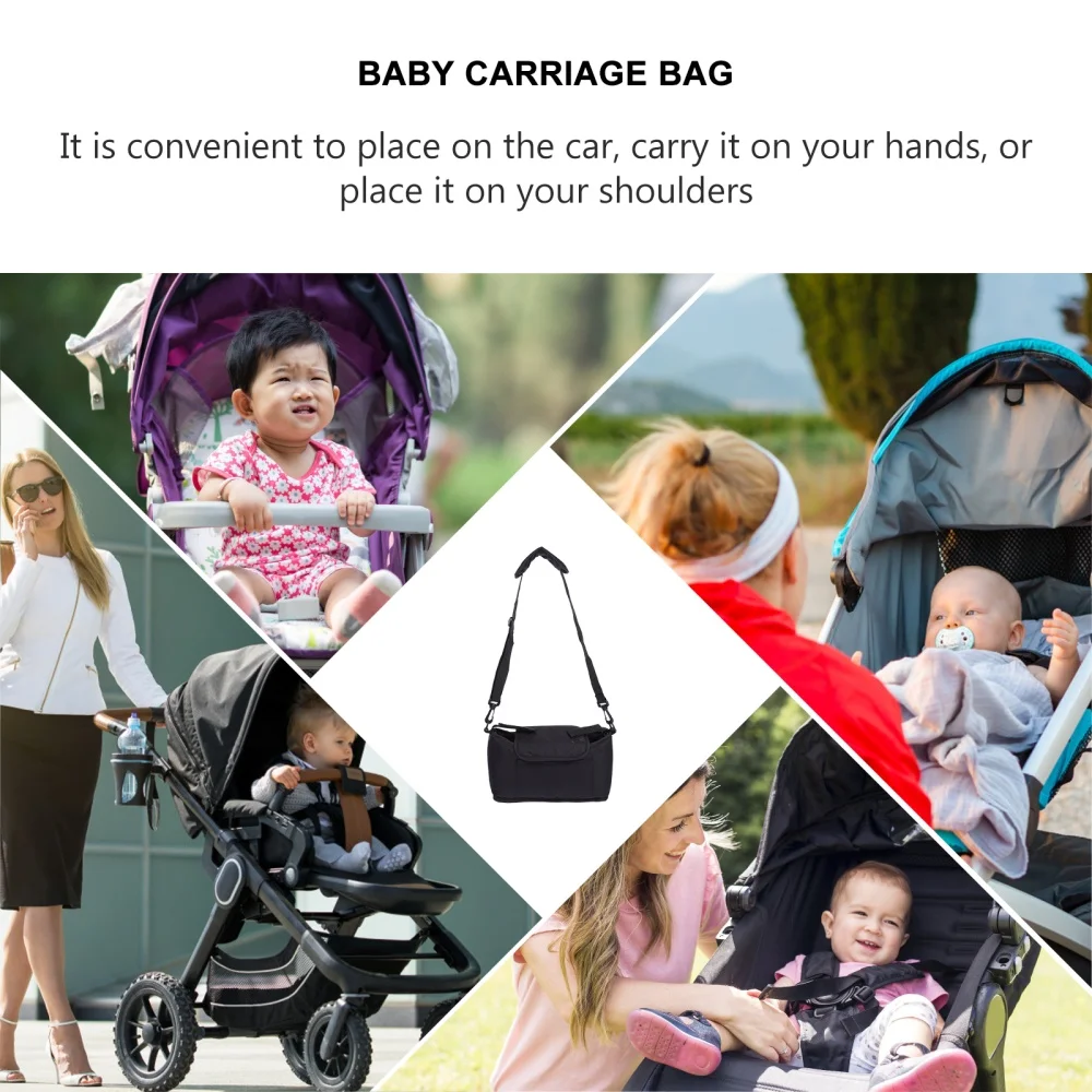 

1Pc Stroller Organizer Bag Strap Fits Stroller Baby Bag Cradle Storage Bag