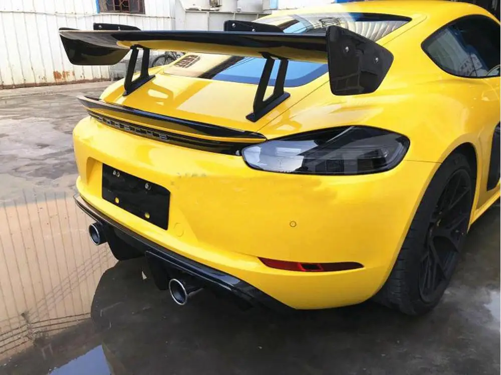Автомобильный задний спойлер для багажника губа крыло спортивный стиль Porsche 981 718