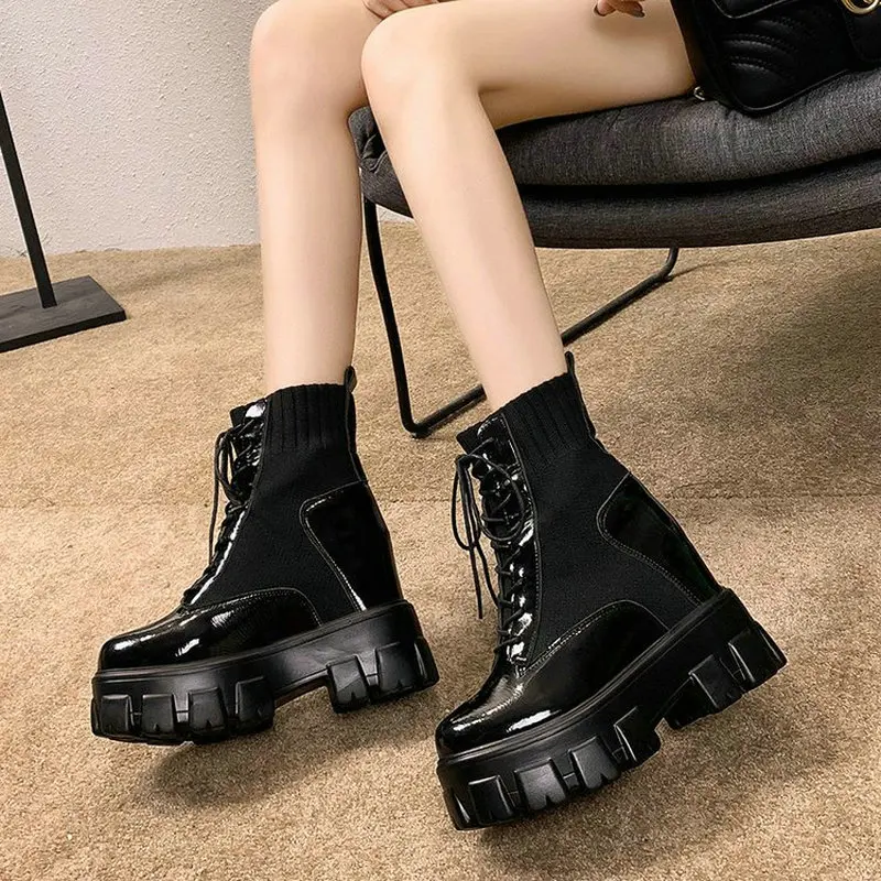 Женские ботильоны Zapatillas Mujer Женская повседневная обувь на танкетке Обувь плоской