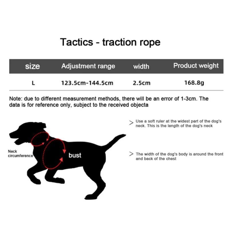 

Dog Leash Rope Pet Tactical Collar Lead Rope Pet Dog Leash Dog Training Strap Rope For Small Medium Large Dogs Dropshipping