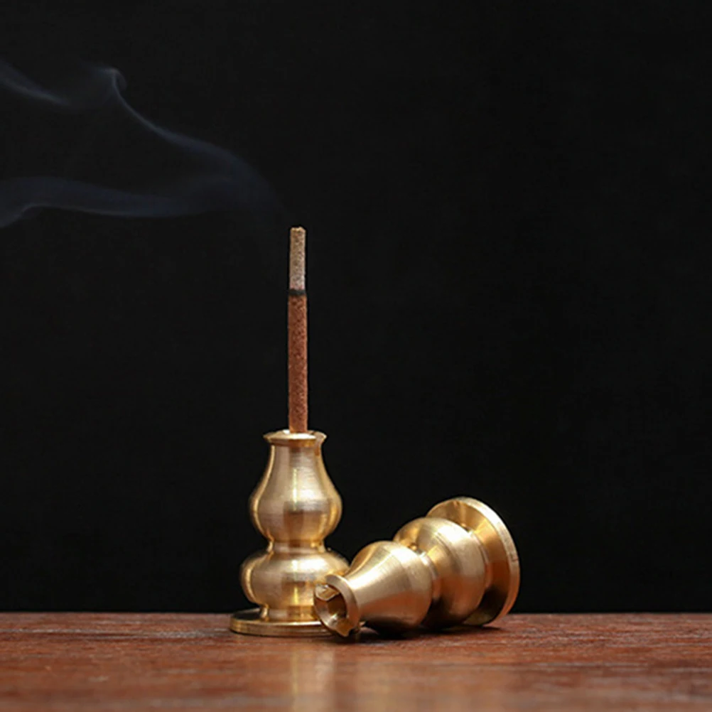 

New Portable Alloy Copper Incense Holder Can Be Fixed Incense Sticks And Coil Portable Incense Burner Censer High Incense Plug