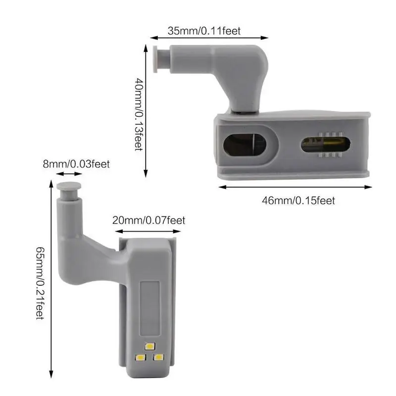 

Led Hinge Light Cabinet Wardrobe Showroom Smart Lighting White Light Warm Light Easy Installation Household Induction Light