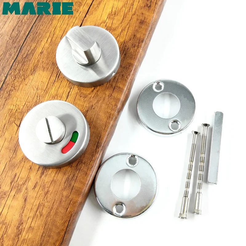 Bathroom Hardware Fittings Toilet Cubicles Indicator WC Door Lock Thumb Turn Knob Stainless Steel