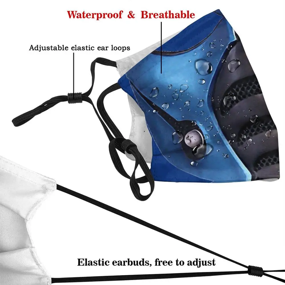 Subzero Mortal Kombat моющийся фильтр с принтом маска для рта от пыли папы на открытом