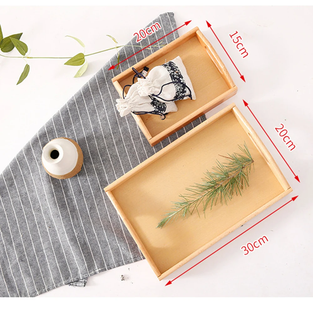 Японский поднос из цельного дерева прямоугольная буковая чайная тарелка для