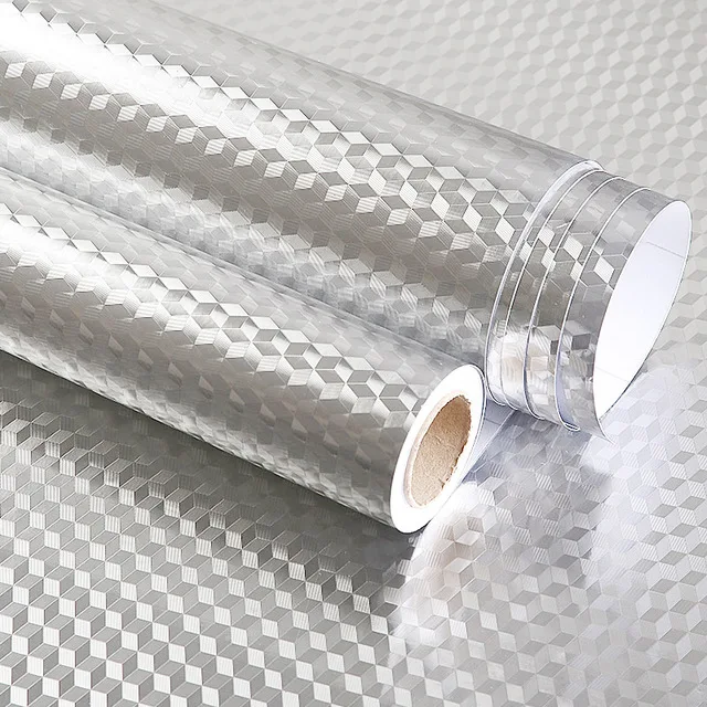 

Kitchen Oil-proof Waterproof Wall Stickers Anti-fouling High-temperature Self-adhesive Wallpaper Aluminum Foil Stove Stickers