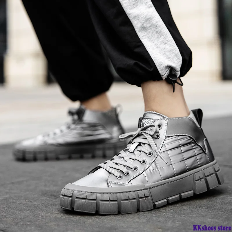 

Новые товары, популярная Стильная мужская обувь для снега, кожаная мужская спортивная обувь с высоким верхом, модная Уличная обувь на плоск...