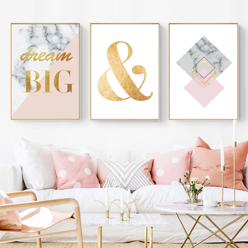 Модная мечта Большая Картина на холсте абстрактные постеры и принты настенные