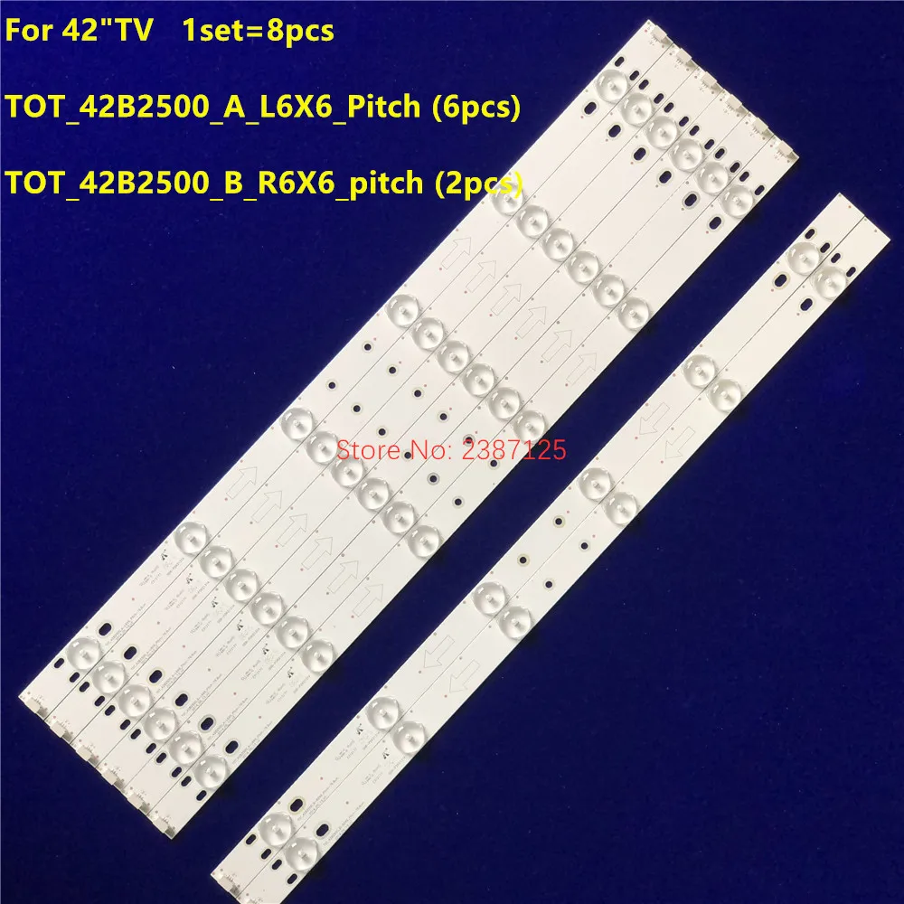 5set LED Strip 6 Lamps 4C-LB420T-YH1B 4C-LB420T-YH1A 006-P2K1972A For TCL L42F3308B L42F3309B Ph42b25dg LE42M12 42S210 42L20