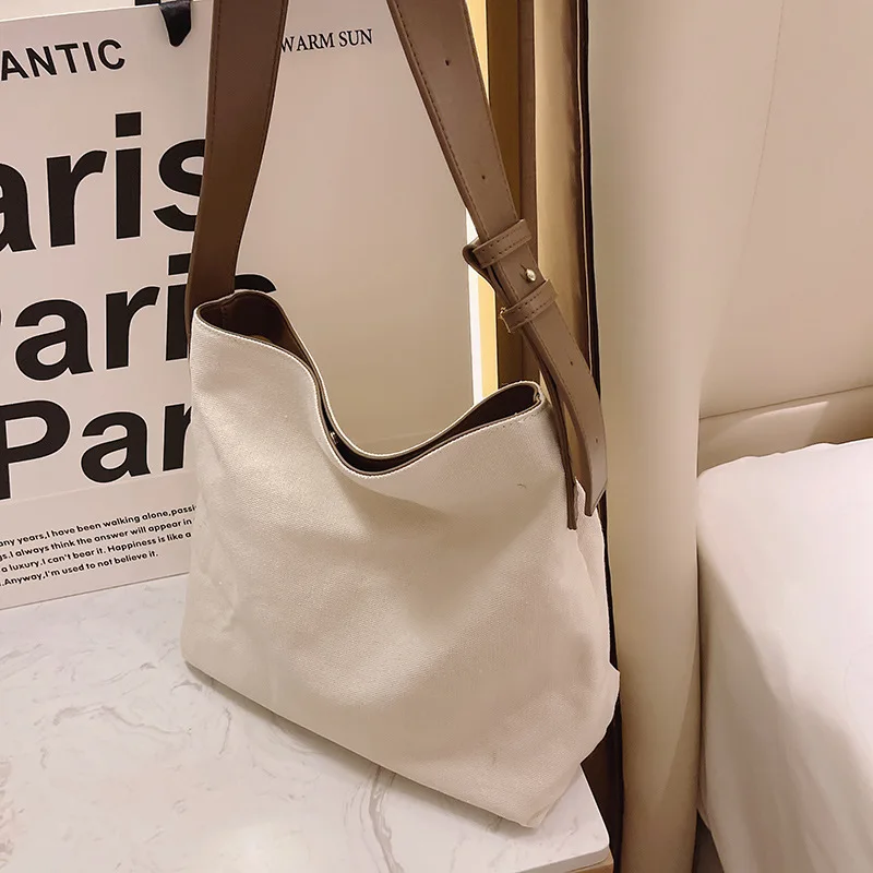 

Вместительная сумка-тоут через плечо, мессенджер в японском стиле для студентов колледжа, повседневная холщовая Повседневная Сумочка для поездок