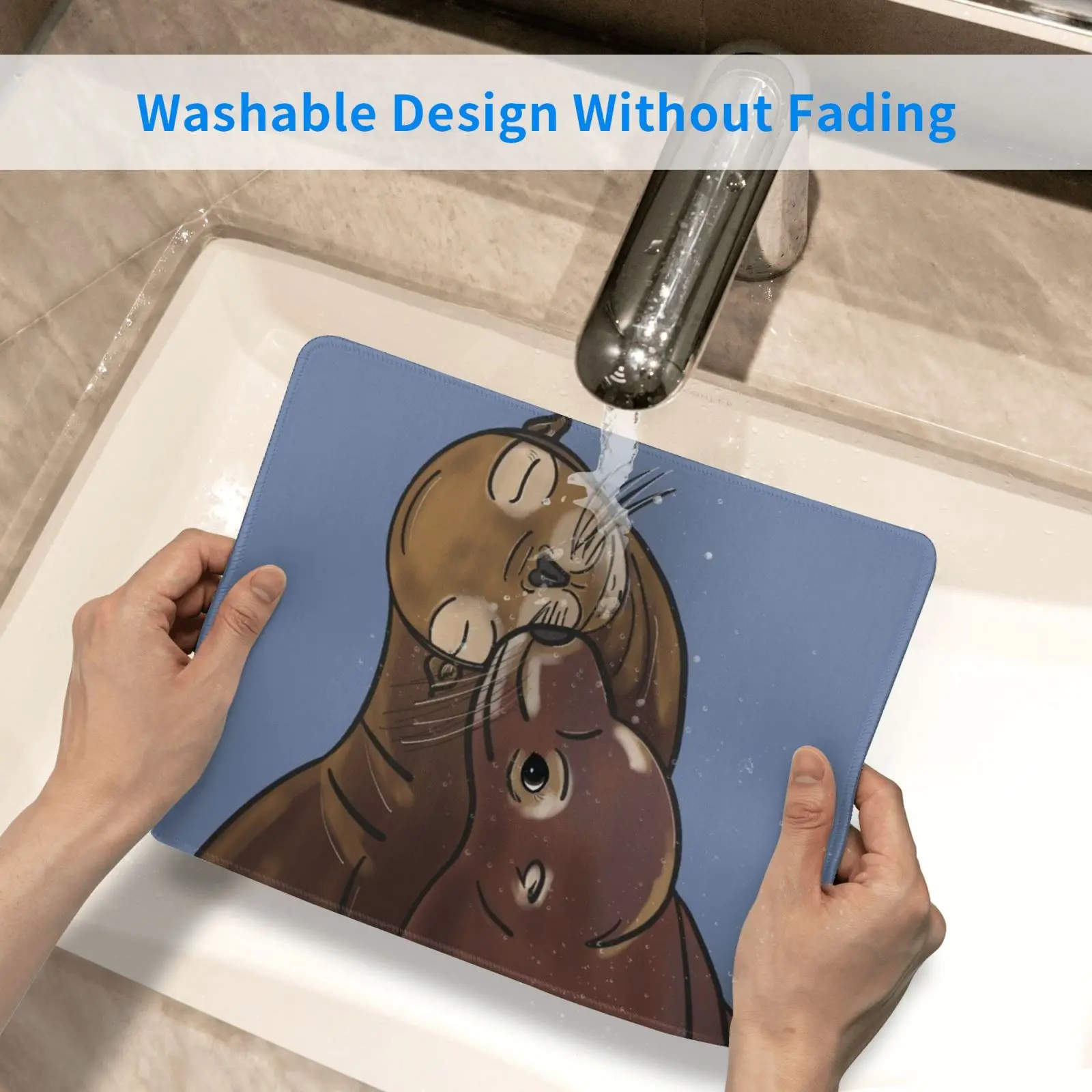 

Sea Lion Love-Mouse Pad 1558 Sea Lions Sea Lion Mammal Marine Marine Life Digital Drawing