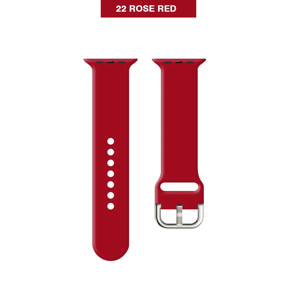 Red rose Мягкий силиконовый сменный спортивный ремешок для 38 мм Apple Watch Series1 2 42 мм наручный браслет ремешок для iWatch Sports Edition MU SEN - Цвет ремешка: Red rose